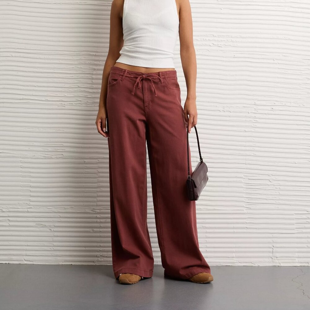 Women's AE Dreamy Drape Stretch Low-Rise Ultra Wide-Leg Pant